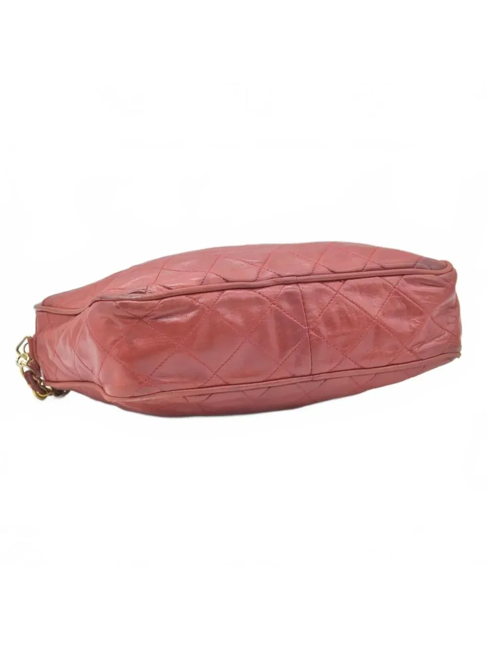 1986-1988 Chanel Red Lambskin Tassel CC Fringe Camera Bag